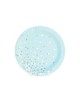 12 Assiettes en carton _ Bleues Confettis