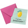 8 Cartes Invitation et Enveloppes Tropical Clairefontaine