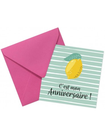 8 Cartes Invitation et Enveloppes Tropical Clairefontaine
