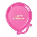 Assiettes carton Ballon bleu Happy birthday