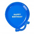 Assiettes carton Ballon bleu Happy birthday