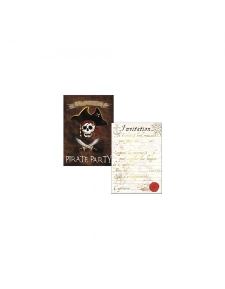 Cartes Invitation et Enveloppes Pirate Cartesdart