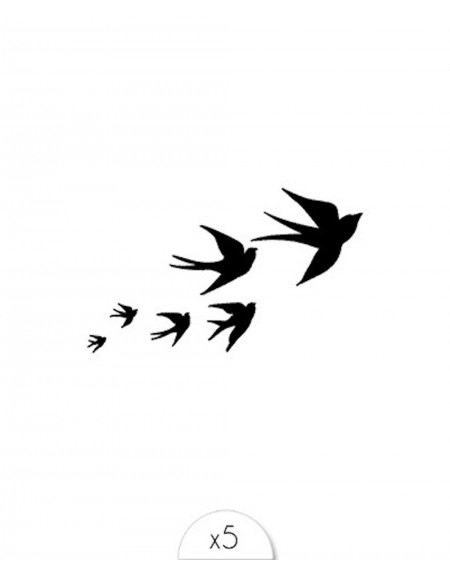 5 Tatouages Envolée d'oiseaux