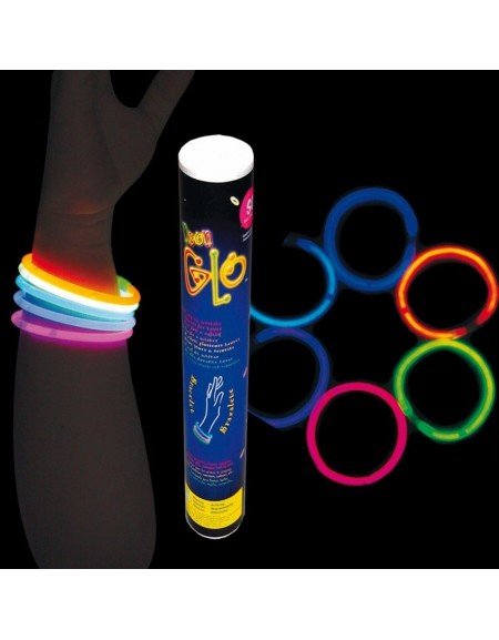 Tube 50 bracelets lumineux cadeau invités
