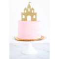 1 Topper château doré décoration gâteau