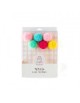 6  Grands Toppers Pompons