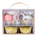 Kit 24 caissettes Cupcakes licornes