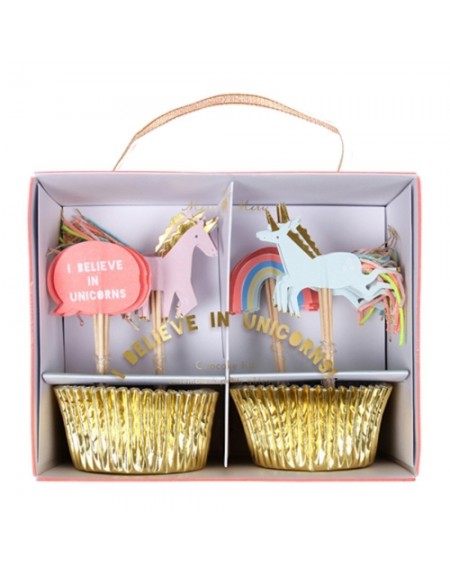 Kit 24 caissettes Cupcakes licornes