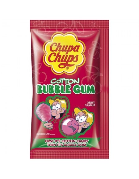 1 Sachet Chupa Chups Barbe à papa cerise / Chewing-gum