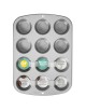 Moule en aluminium 12 Cupcakes/Mufins