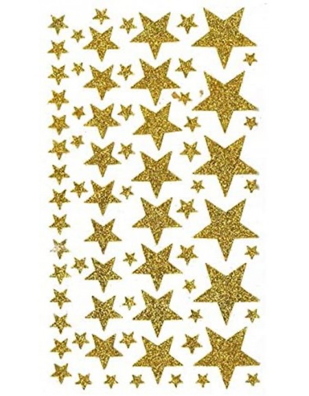 Stickers étoiles dorées pailletées artemio