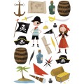 Stickers Pirates fête anniversaire enfants