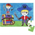 1 Puzzle à colorier Pirates loisirs créatifs