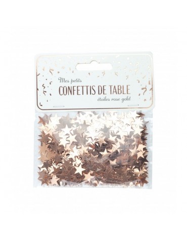 Confettis petites Etoiles rose doré décoration table de fête