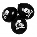 6 Ballons Noirs Pirate fête anniversaire enfants