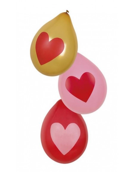 6 Ballons Coeurs décoration fête anniversaire