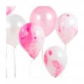 12 Ballons Rose Marbré Talking Tables fête anniversaire