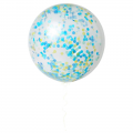 Kit 3 ballons Géants Confettis Bleus Meri Meri fête anniversaire