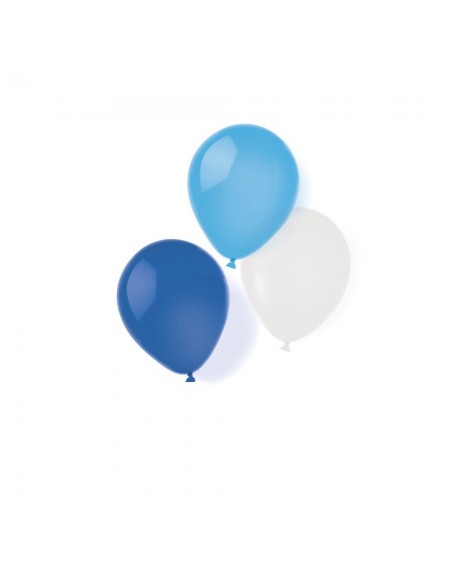 8 ballons assortis Bleus fête anniversaire