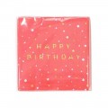 16  petites serviettes Roses Happy Birthday décoration table de fête