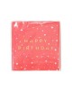 16  Serviettes en papier_ Roses Happy Birthday