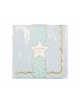 16 Serviettes en papier_ Bleues festonnées