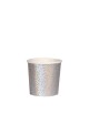 8 Gobelets en carton _ Argent étincelants