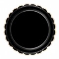 8 Assiettes festonnées noires décoration table de fête