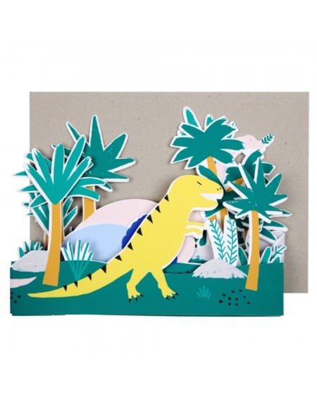 1 Carte postale Dinosaures Meri Meri