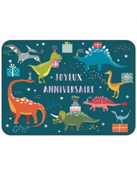 6 cartes d'invitation Dinosaure