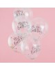 5 ballons confettis Pastel Happy Birthday