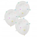 5 ballons Pompons Pastel ginger ray