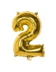Ballon Mylar Doré _ Chiffre 2
