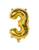 Ballon Mylar Doré _ Chiffre 3