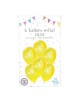 6 Ballons Métal Jaune