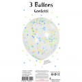 3 Ballons Confettis Pastel déco