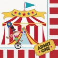 16 Seviettes en papier _ Carnaval Circus