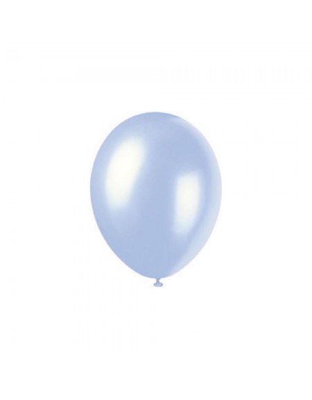 8 Ballons nacrés Bleu ciel
