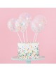 Toppers Ballons Confettis Multicolores