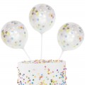 Toppers Ballons Confettis Multicolores_ déco gâteau