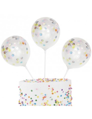 Toppers Ballons Confettis Multicolores_ Ginger Ray